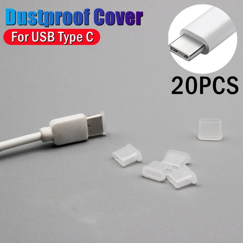 20/10/1pcs Dust Proof Cover Cap for Type C Cable USB3.1 3.0 Type-c Adapter Cover Anti-Dust Case Cover on Type C USB Interface