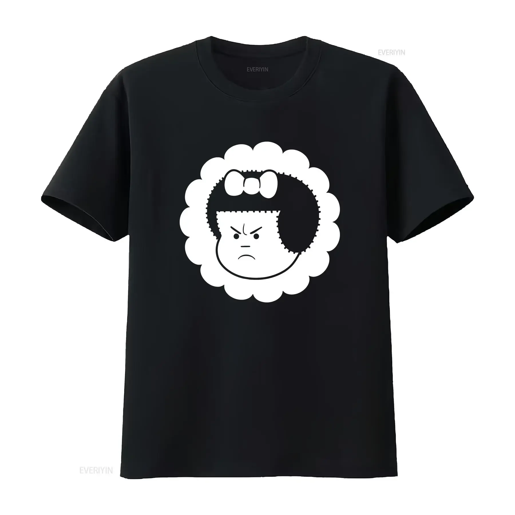 تي شيرت Frowning Nancy Flower بأكمام قصيرة تي شيرت عتيق مغسول كاجوال قليلاً قابل للتنفس ملابس مصممة مريحة وأنيقة #1