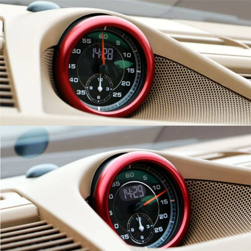 나침반 링 시계 스톱워치 트림 링, 포르쉐 파나메라 911 카이엔 마칸용 자동차 액세서리, 레드