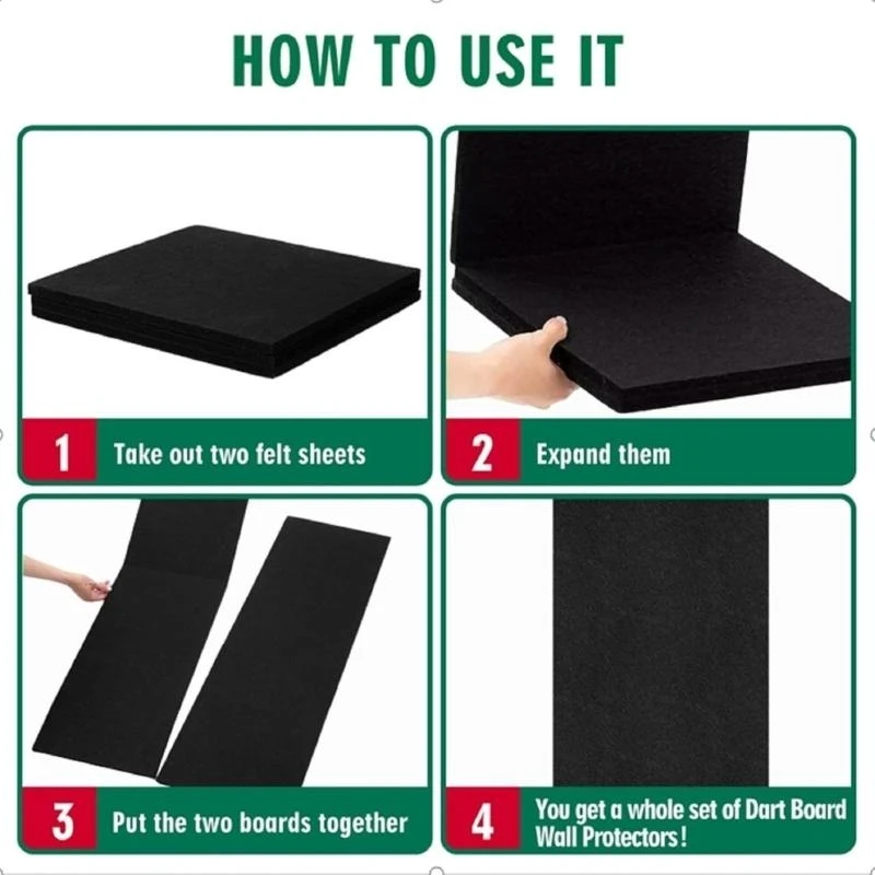 

Dartboard Curround Weeld Board Wall плитка из пробкового дротика Сложник легко в использовании