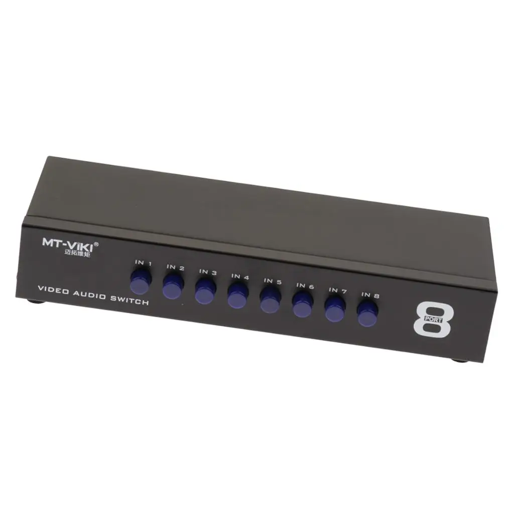 8 Port Video Audio Av Switch Output Standard RCA Connector