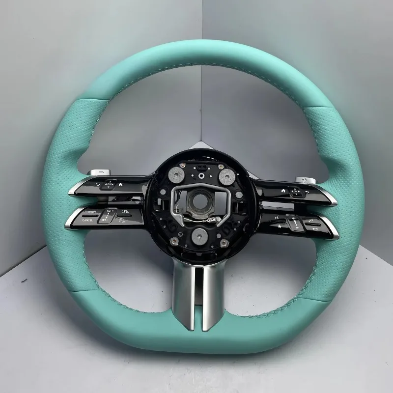 

For leather-wrapped steering wheel for all models, providing luxury and comfort, a universal car steering wheel