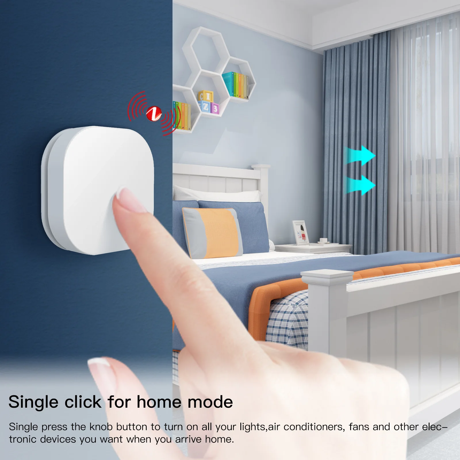 Tuya Wireless Zigbee Mini Switch Smart Home Automation Multi-Scene Integration Compact Home Control Device Battery Powered