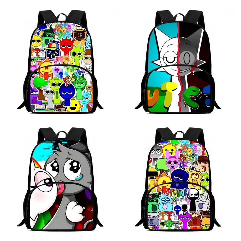 

Cartoon Sprunki Child School Bags,Cartoon School Backpack for Boys Girls,Durable Kids Backpack for Pupil Students