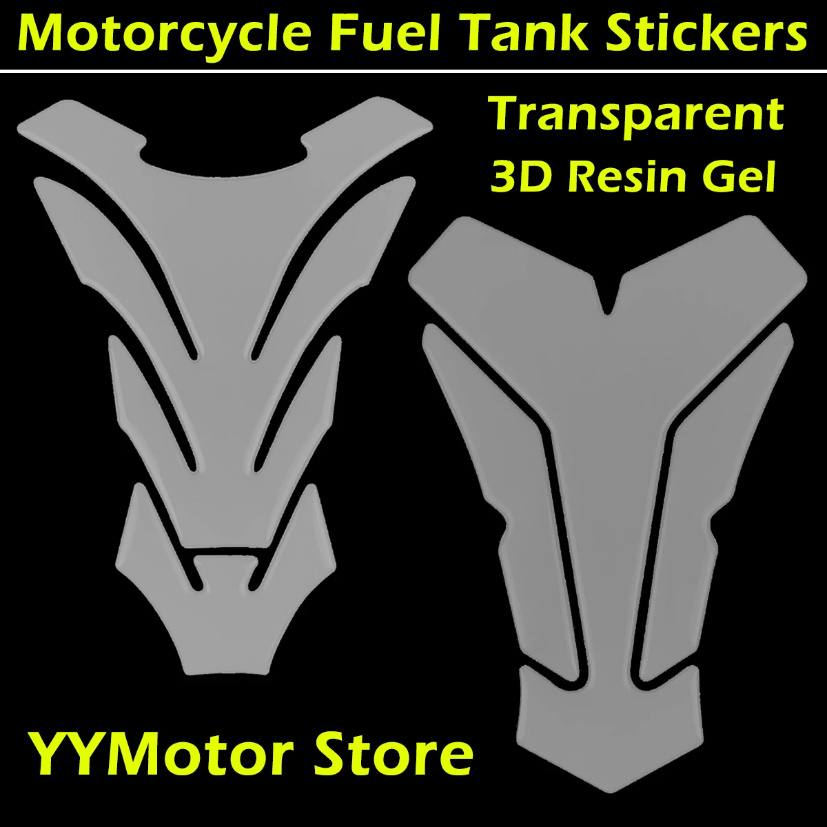 

3D Resin Gel Transparent Moto Fuel Tank Pad Protector Stickers Motorcycle Universal Accessories Decals For YAMAHA Kawasaki