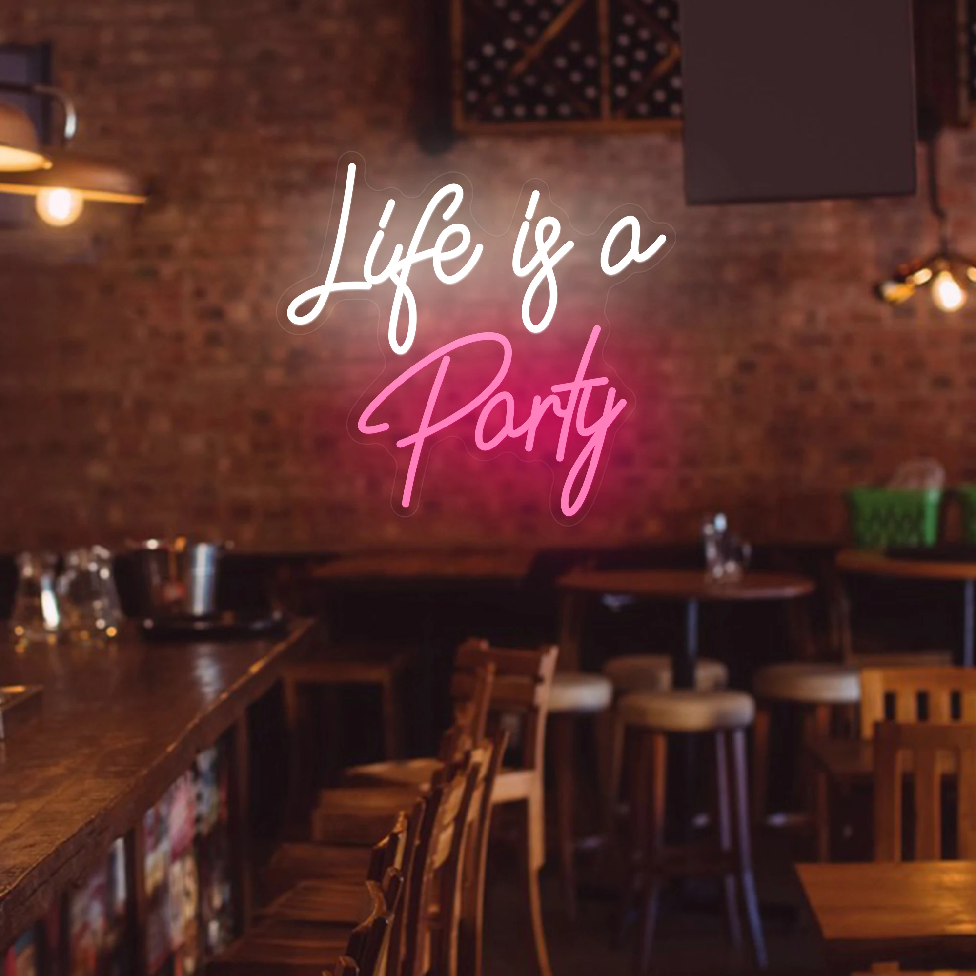 Life is a party Custom Handmade Neon Sign Personalisation Home Room Led Wall неоновая вывеска decoration mariage neon muraux