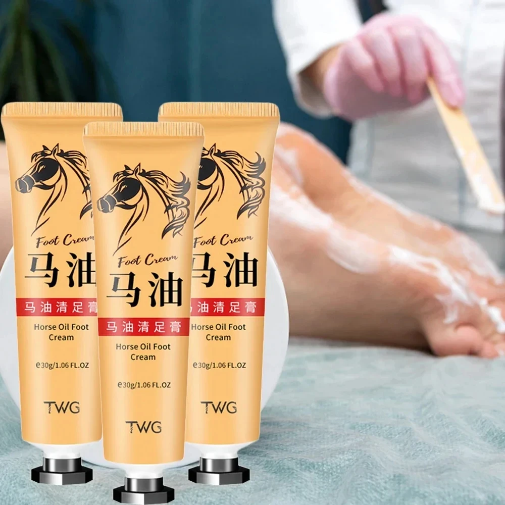 Foot Cream Heel Repair Horse Oil Cream Smooth Removal Dead Skin Callus Anti-Drying Hand Feet Skin Care 30g