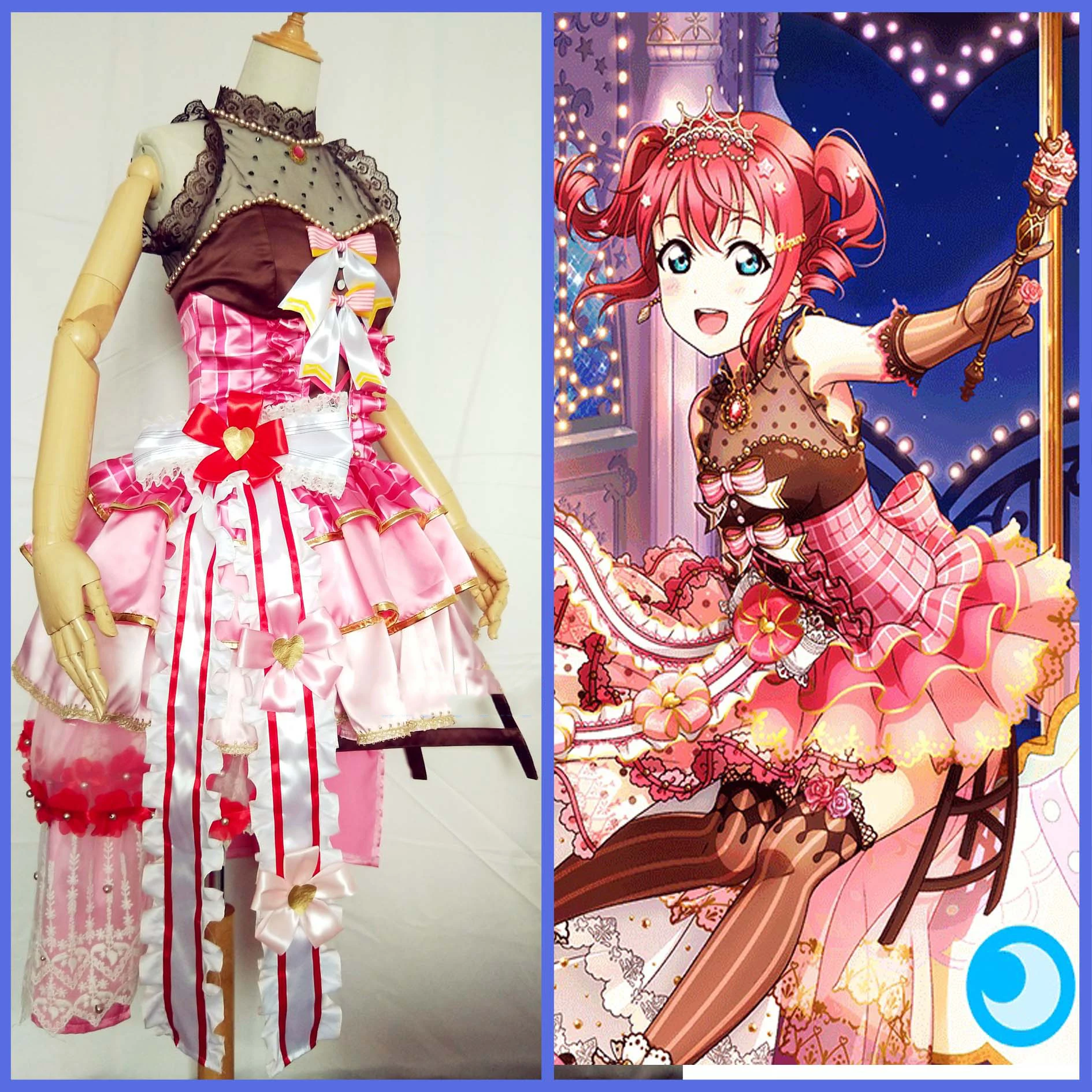 

COS-KiKi Anime Lovelive Sunshine!Kurosawa Ruby Game Suit Lovely Dress Cosplay Costume Uniform Halloween Party Outfit Custom-made