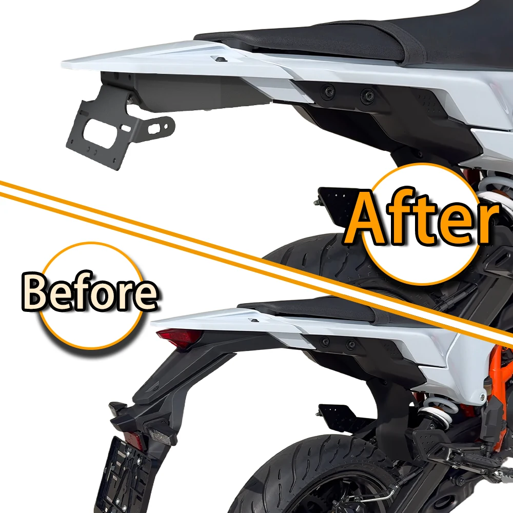Motorcycle Rear Tail Tidy Fender Eliminator License Registration Plate Holder Bracket 125 390 SMC-R Enduro R Adventure For KTM view 6