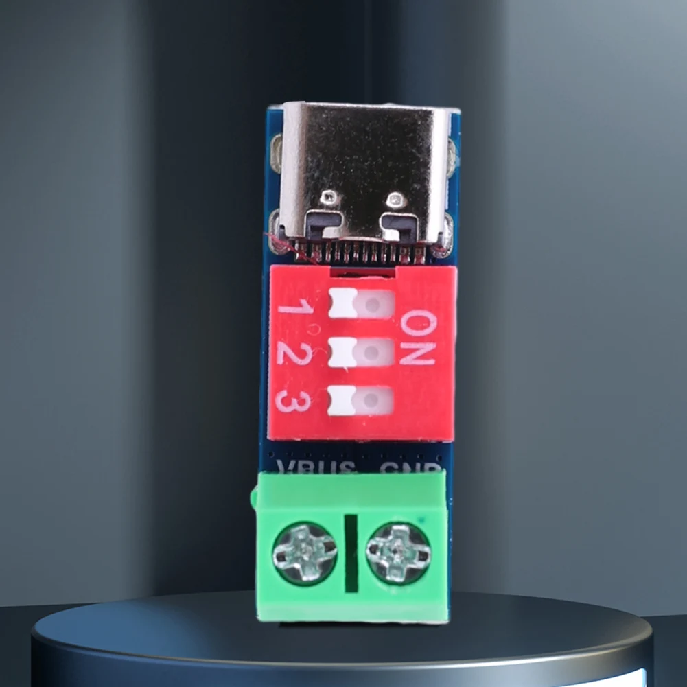 PD-Schnelllade-Testplatine, 5–20 V, einstellbares PD-Triggerplatinenmodul, USB Typ C, 100 W Spannungsanschluss, Netzteil-Zubehör