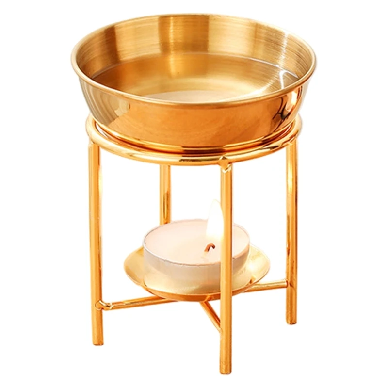 Penghangat Minyak Esensial Modern dengan Stand Pembakaran Minyak Tipe Quadruple Stand untuk Dekorasi Kamar Tidur atau Ruang Tamu