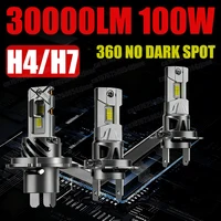 Faros LED para coche H7 H4 Canbus sin error, luces antiniebla LED para auto, luz alta y baja, 12V 6500K, inalámbricos, diseño 1:1, bombillas LED Plug and Play