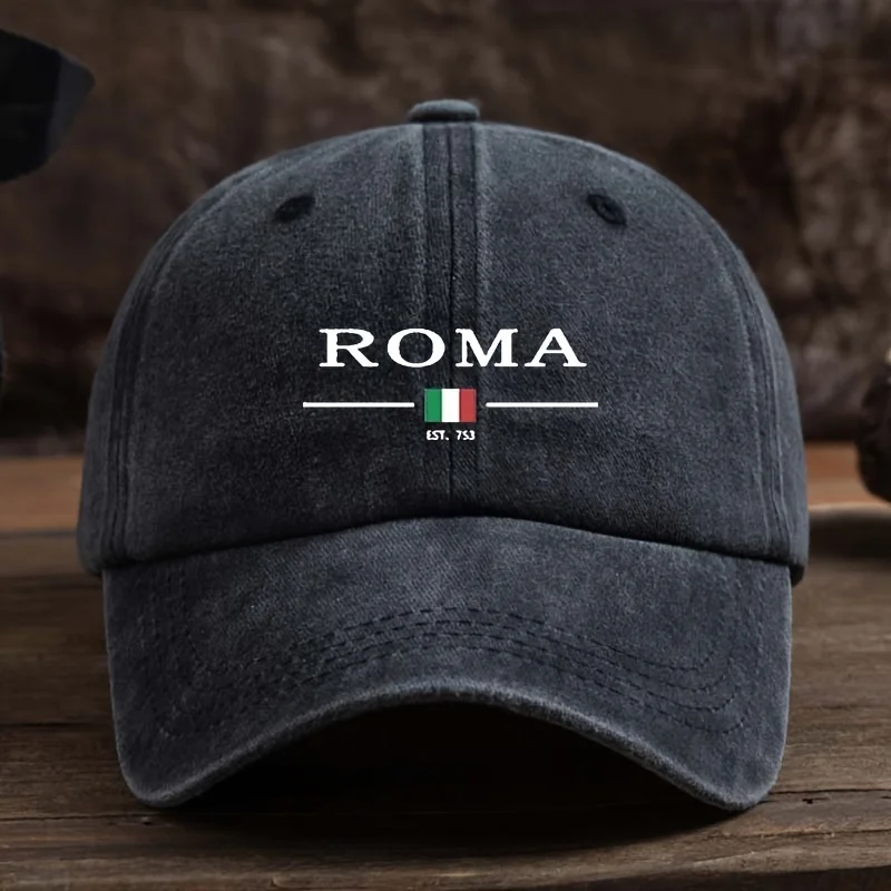 Stylish Roman Alphabet Flag Print Baseball Cap - Versatile Men's Outdoor Hat