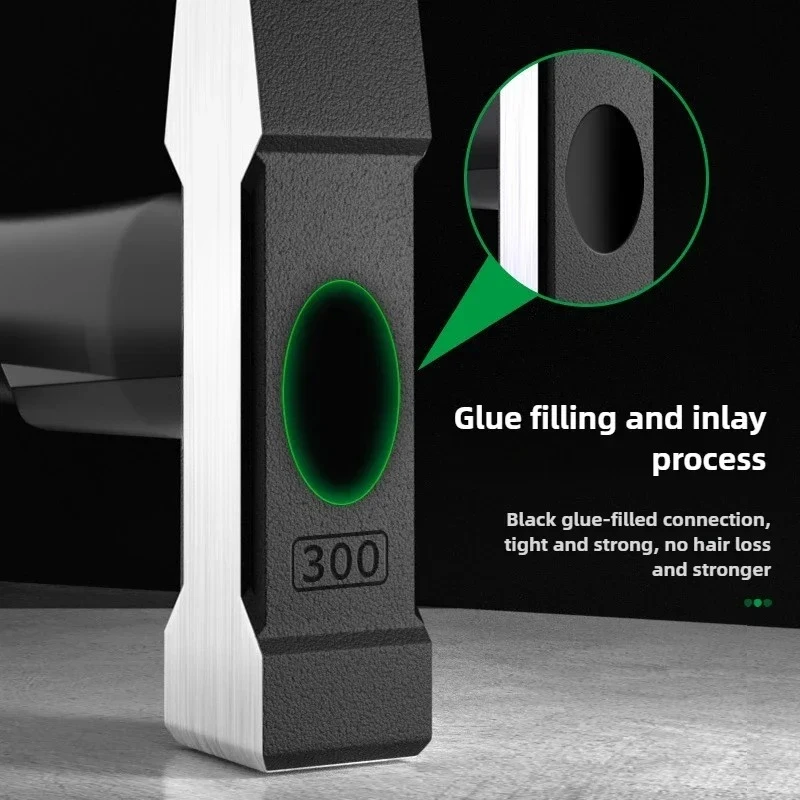 Fitter Hammer Hardware Tools, Building Decoration, Flat Head Hammer 200g, Plastic Coated Duckbill Hammer, Hammer Head 500g