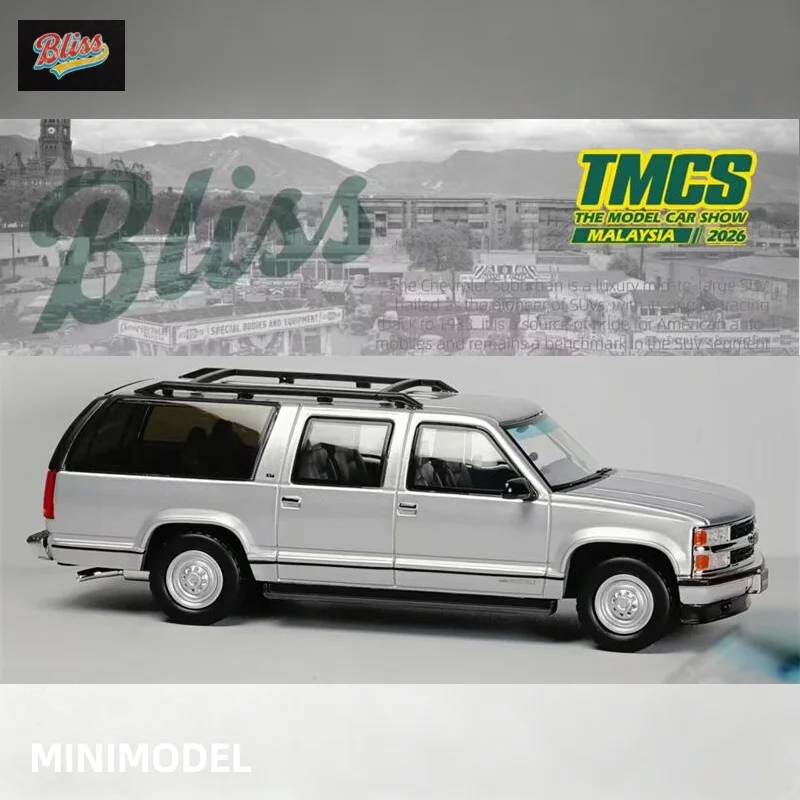 

[PreSale] Bliss 1:64 Suburban Silver / Green TMCS 2026 Event Special Edition Diecast Model Car