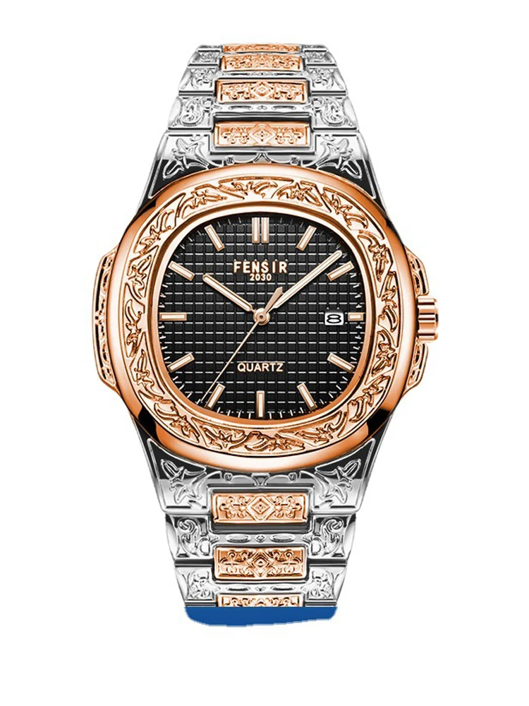 

Ретро часы с гравировкой, большие реплики древних римских мастерских, часы европейского эпохи Возрождения, пятнистые наручные часы, бесплатная доставка