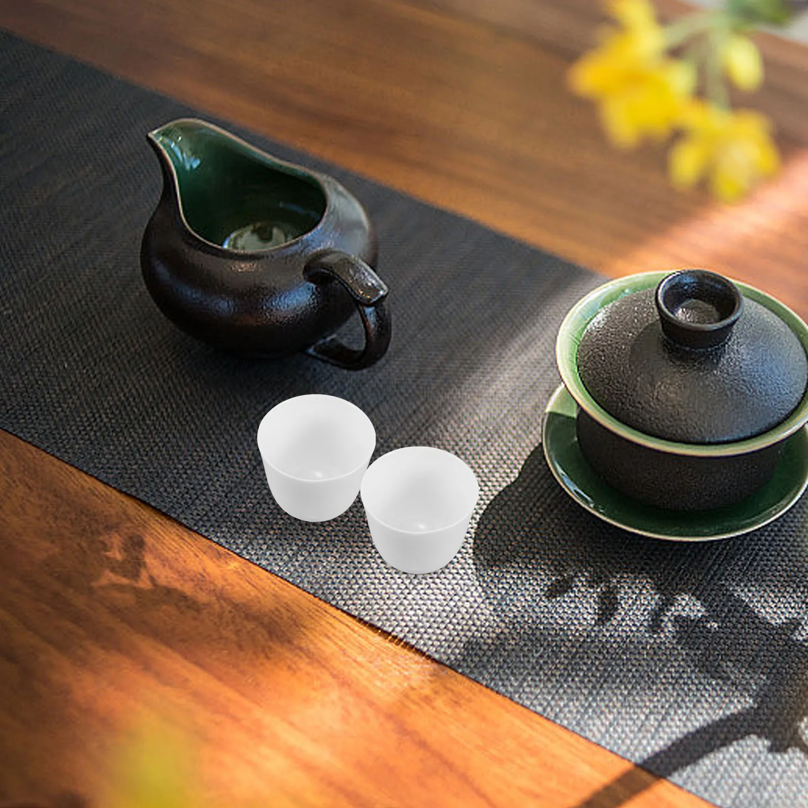 

4Pcs Ceramic Tea Cups Kungfu Handmade Small Traditional Chinese Porcelain Tea Set Tasting Cups Chinese Cup Dip Bowls