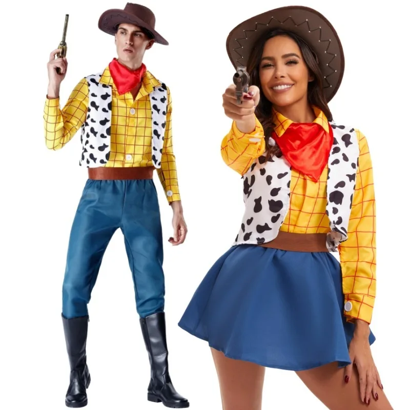 loween Cosplay Western Cowboy Casal Roupas Femininas Masculinas Par Trajes de Palco Brinquedo S Hoiday Tema Tradicional Chinês...