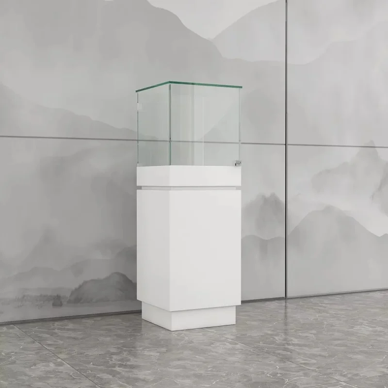 custom.Factory Direct China Personalized Jewelry Display Cabinet Custom Led Glass Showcase Wooden Storage Retail Display Jewelry
