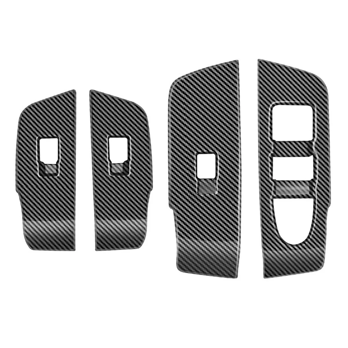 RHD Car Carbon Fiber Window Glass Lift Button Switch Cover Trim Door Armrest Panel for Mazda CX-60 2022 2023