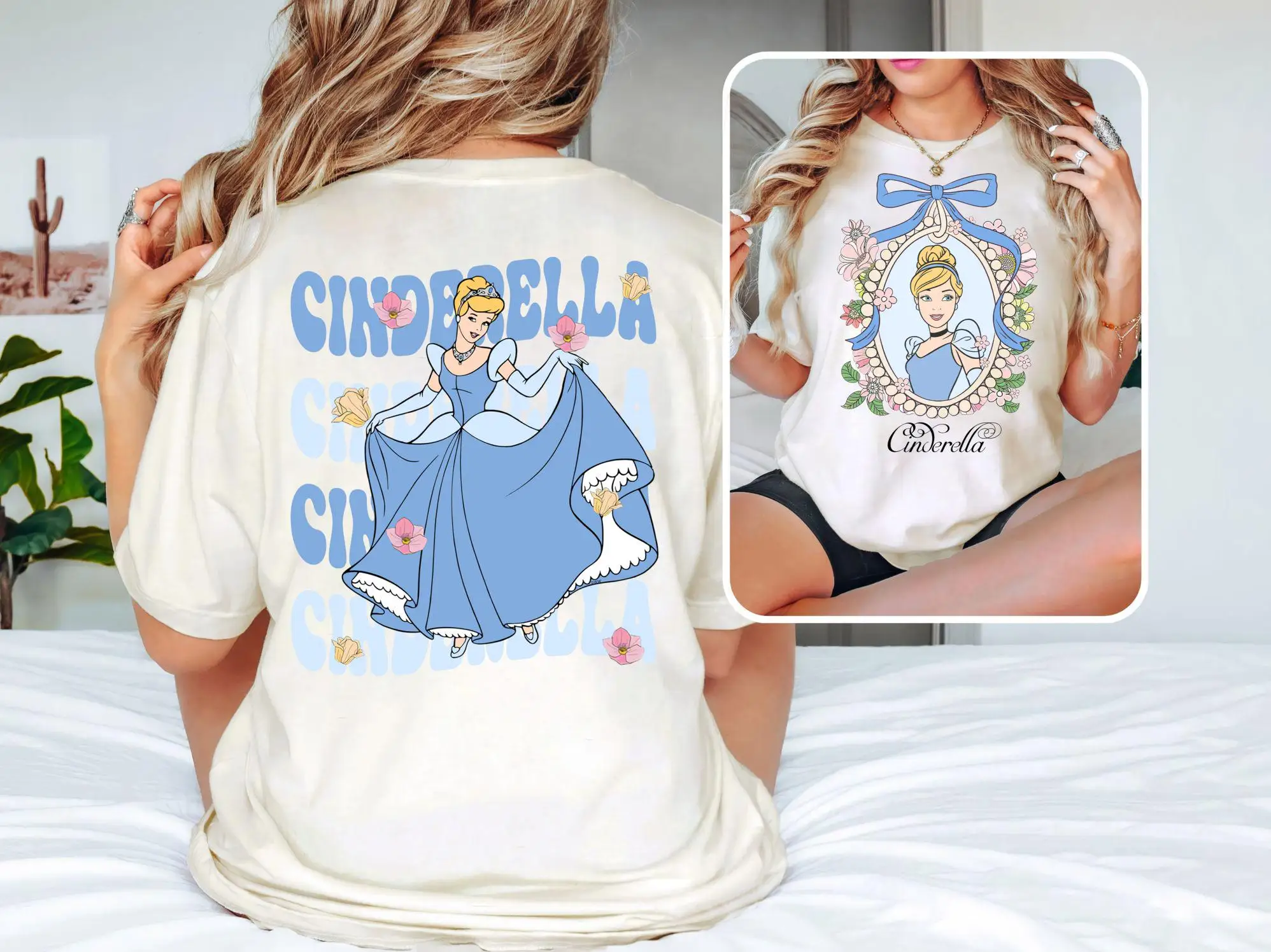 قمصان ديزني سندريلا الرجعية، قمصان أميرات ديزني المغرية، قمصان السفر للفتيات، قمصان السفر ديزني