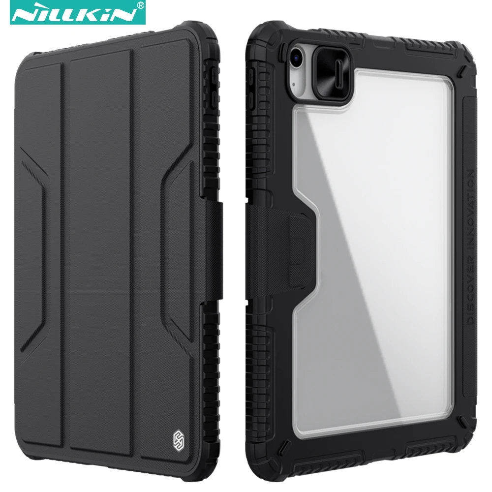 

Nillkin Bumper Pro Leather Case for iPad 10th generation / 10.9 2022, Slide Camera Protection Shield Smart Flip Back Cover