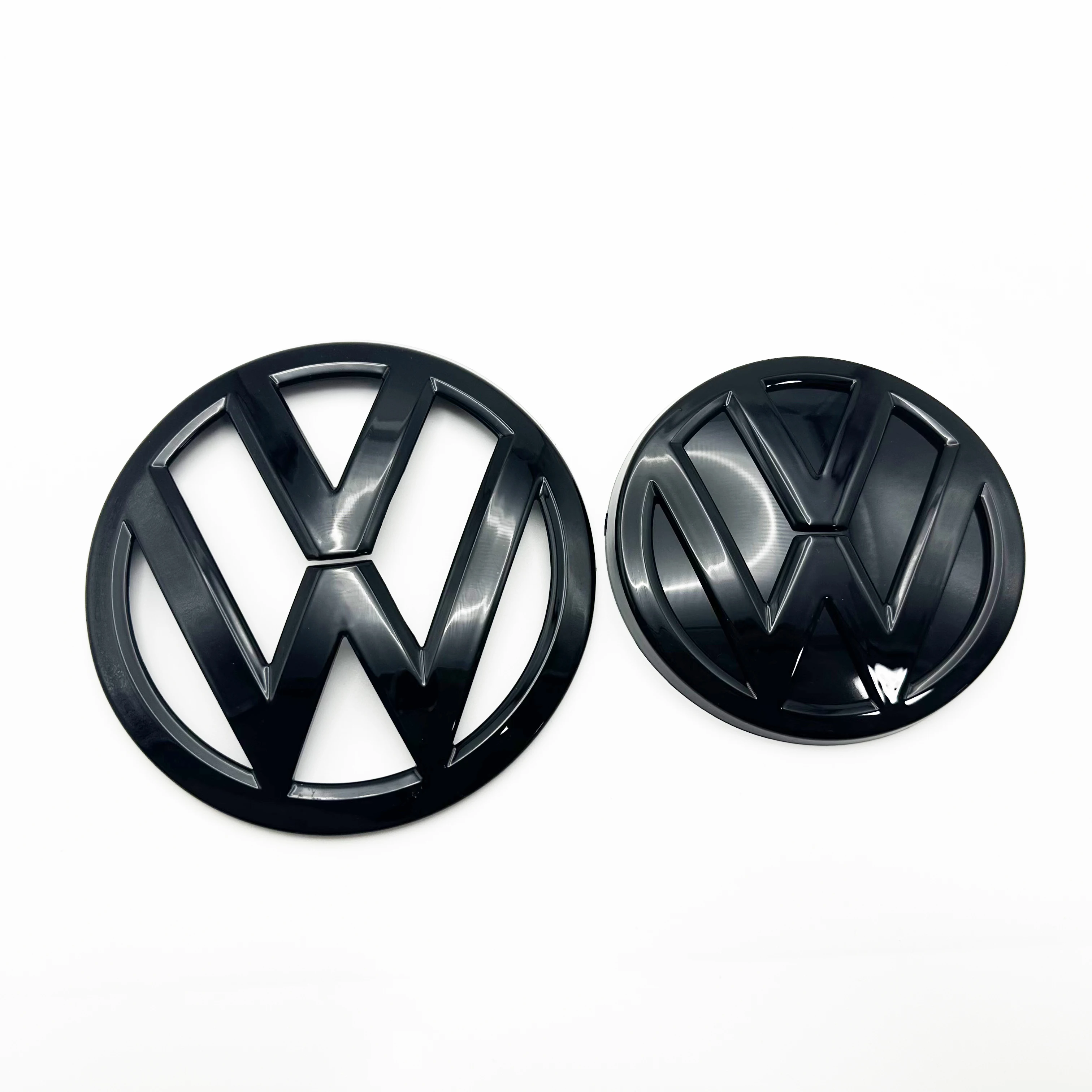 Aksesori hitam Gloss lencana Grill depan 138mm kualitas tinggi dan Emblem tutup bagasi belakang 110mm untuk Golf MK7