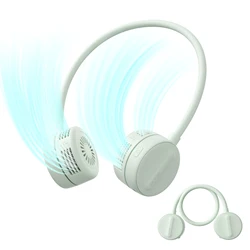 Ventilador flexível recarregável das mãos do usb da mangueira livre em torno do pescoço do fã 360 ° ajustável do pescoço do bladeless de jisulfe usb ventilador portátil do pescoço