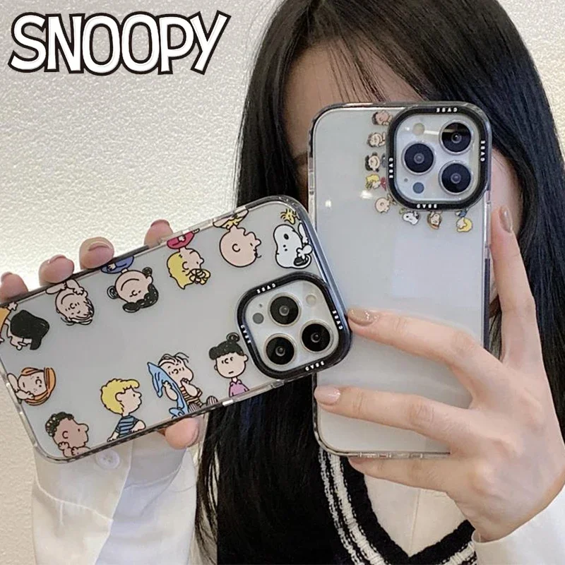 

Чехол для телефона Snoopy для IPhone 14promax 13 12 11 Pro Max, прозрачный чехол с аниме принтом «Все включено» для IPhone 13pro 12Pro, задняя крышка