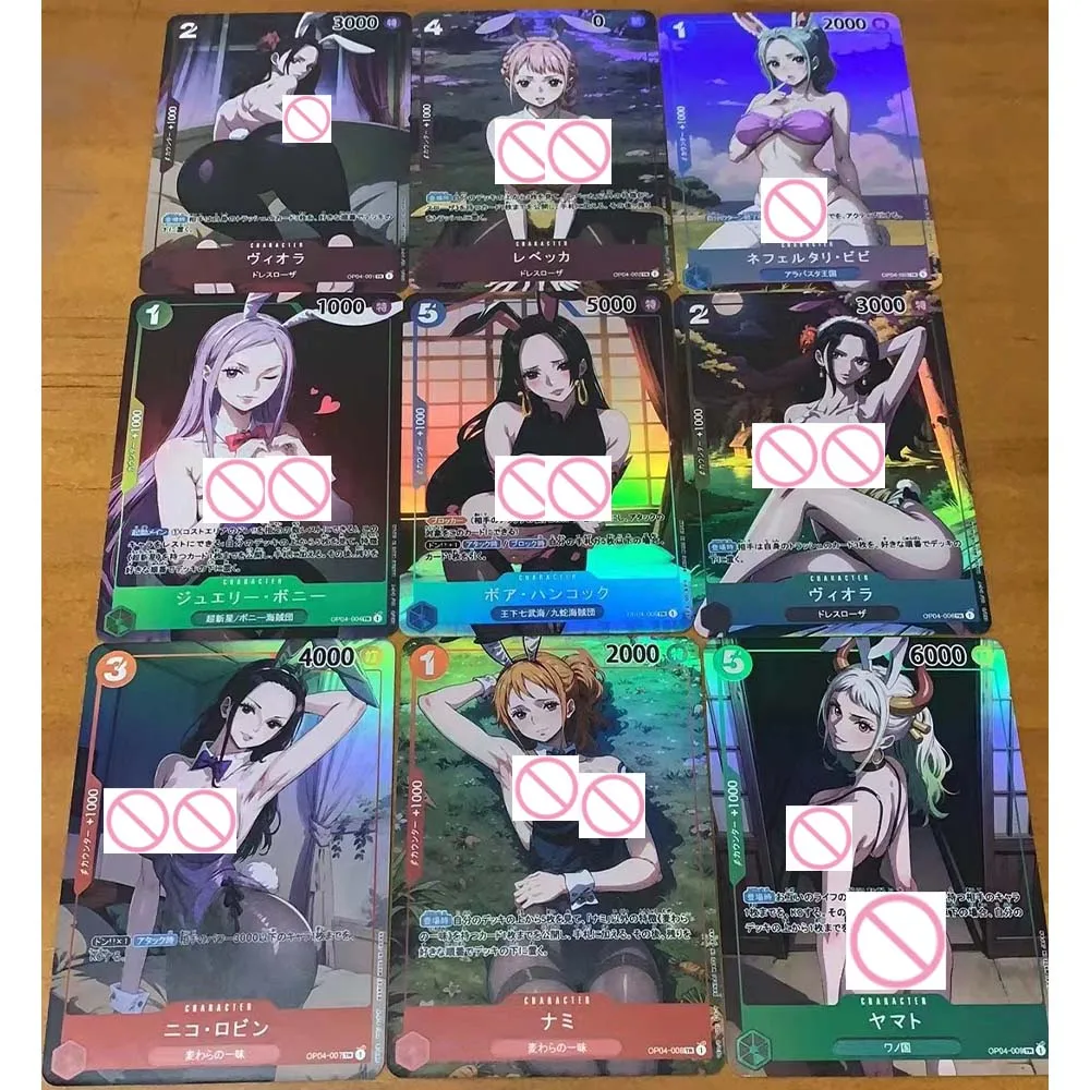 9 pz/set Anime OPCG Sexy Collection Card Big Chested Beauty Yamato Nami Fat glutei ampi seni Half Naked Card Gifts 63*88mm