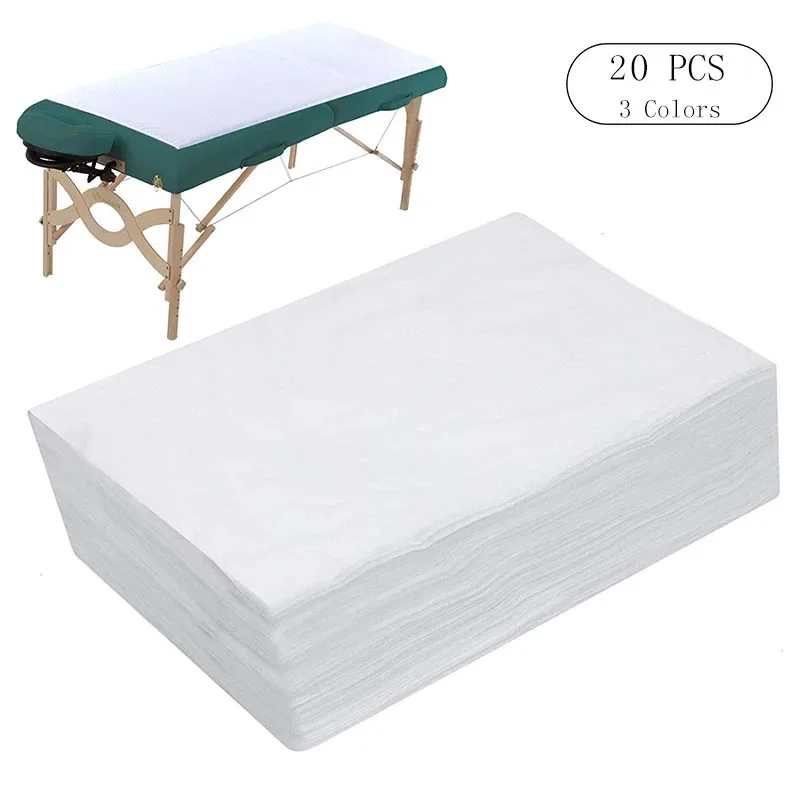 

10/20 PCS Spa Bed Sheets Disposable Massage Table Sheet Waterproof Bed Cover Non-Woven Fabric, 180 x 80 CM