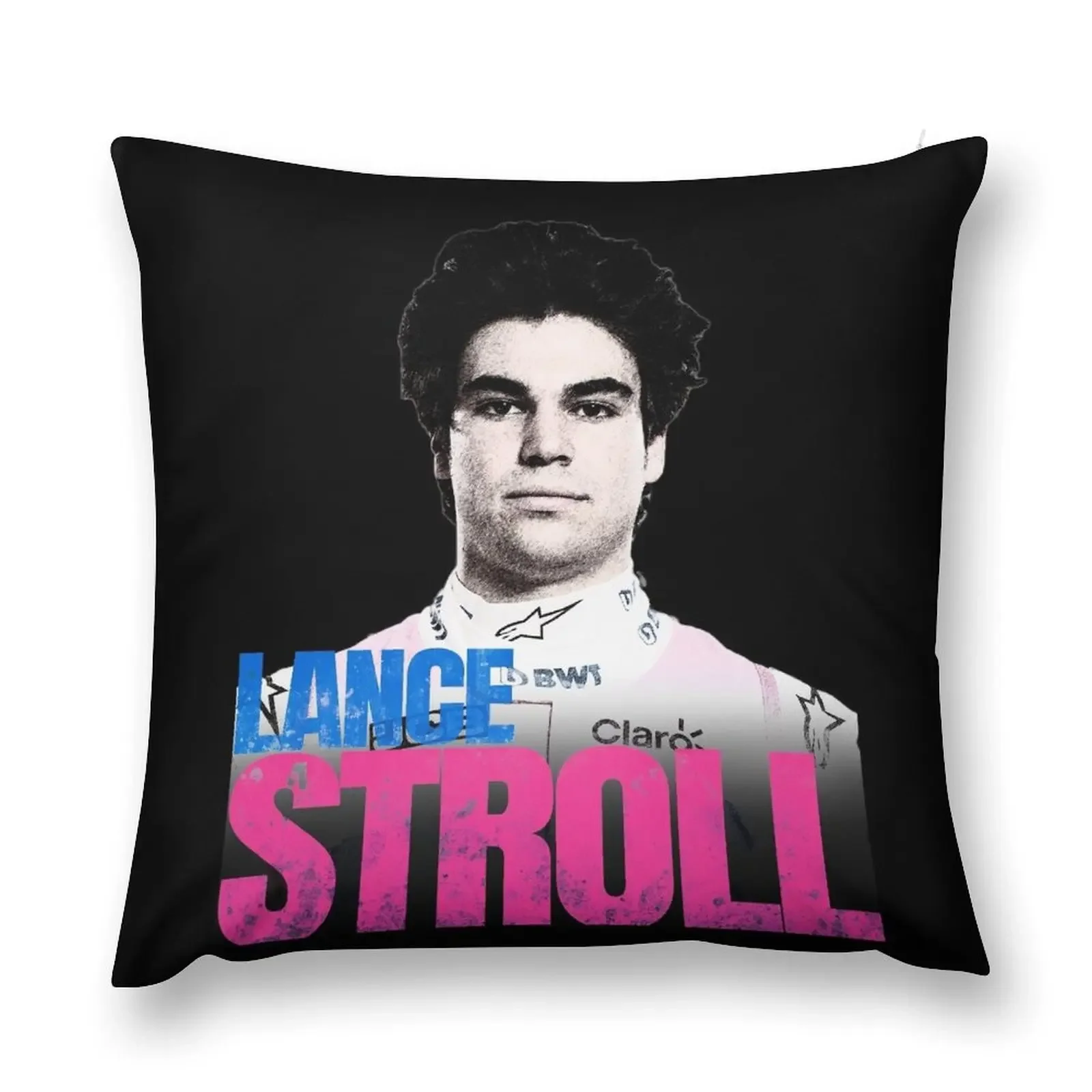 Lance Stroll - Distressed Poster Throw Pillow Pillow Cases Decorative covers for pillows pillow