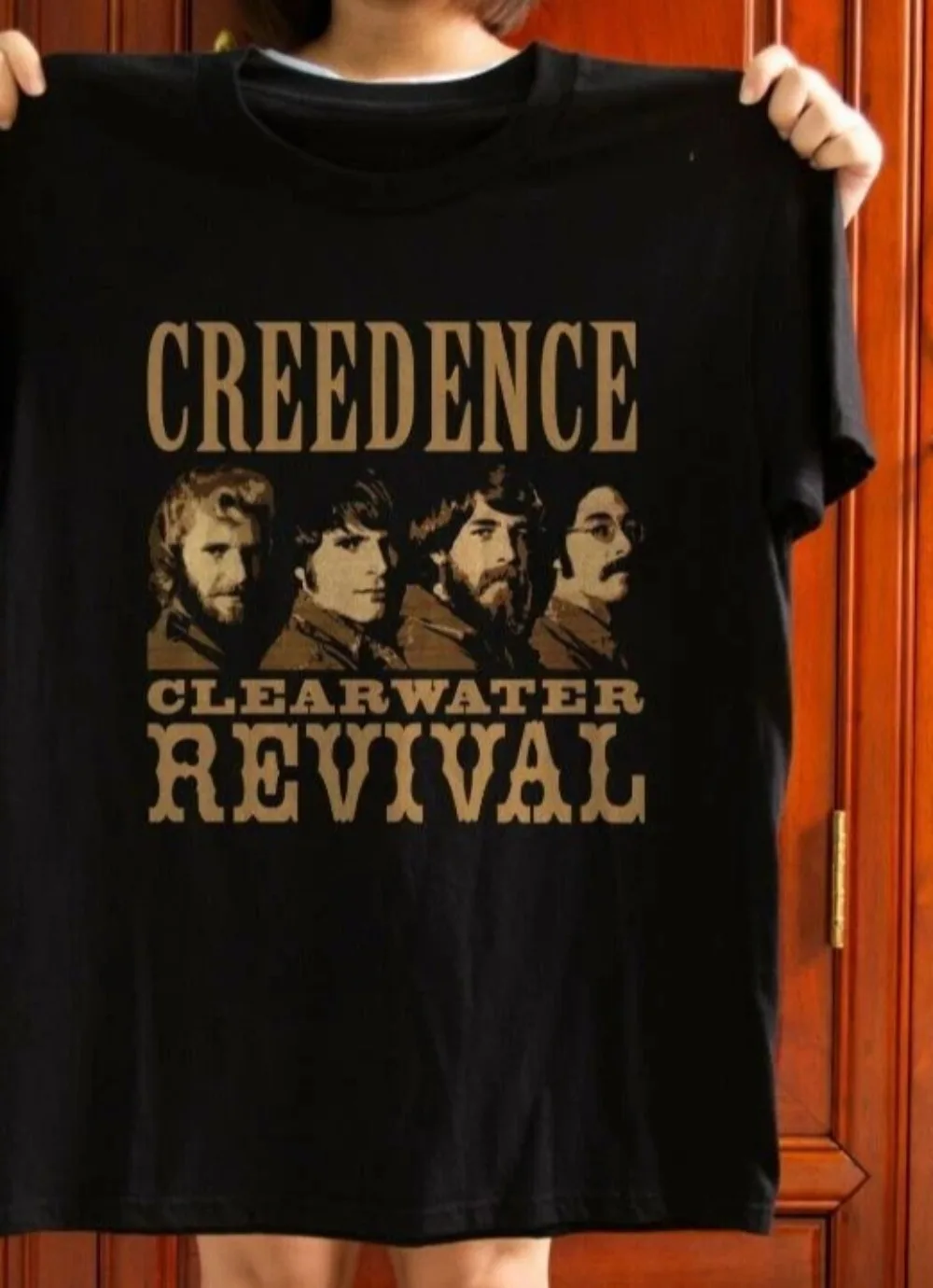 

Creedence Clearwater Revival Unisex T-Shirt Size Cotton Casual Loose Short Sleeve Crew Neck T-Shirt