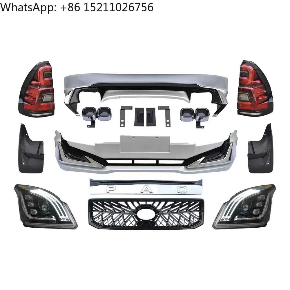 For Body Kit for Toyota Land Cruiser Prado 2003 2004 2005 2006 2007 2008 2009 High Quality ABS Front Rear Bumpers Upgr