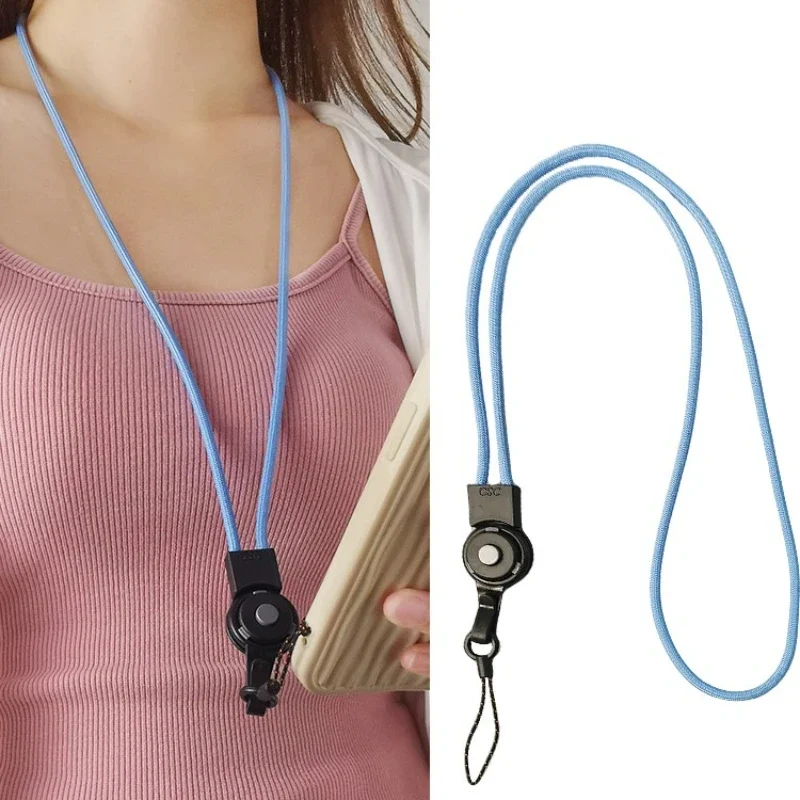 Mobile Phone Lanyard Lanyard Long Neck Strap Multi-functional Male Braided Rope Finger Sling Detachable Ring Buckle  Phone Strap