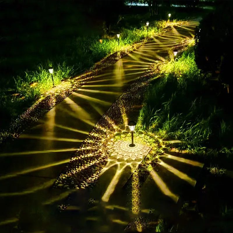 6 個ソーラーガーデン街路灯屋外防水芝生地面挿入風景ガーデンパス芝生ライト太陽光発電 LED ライト