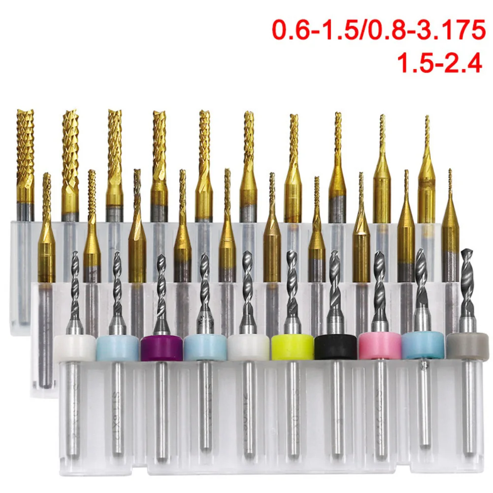 Coated 10 Drill Bits For PCB Milling Cutters Perfect For Circuit Board Carving And Detailed Drilling Smooth Chip Removal