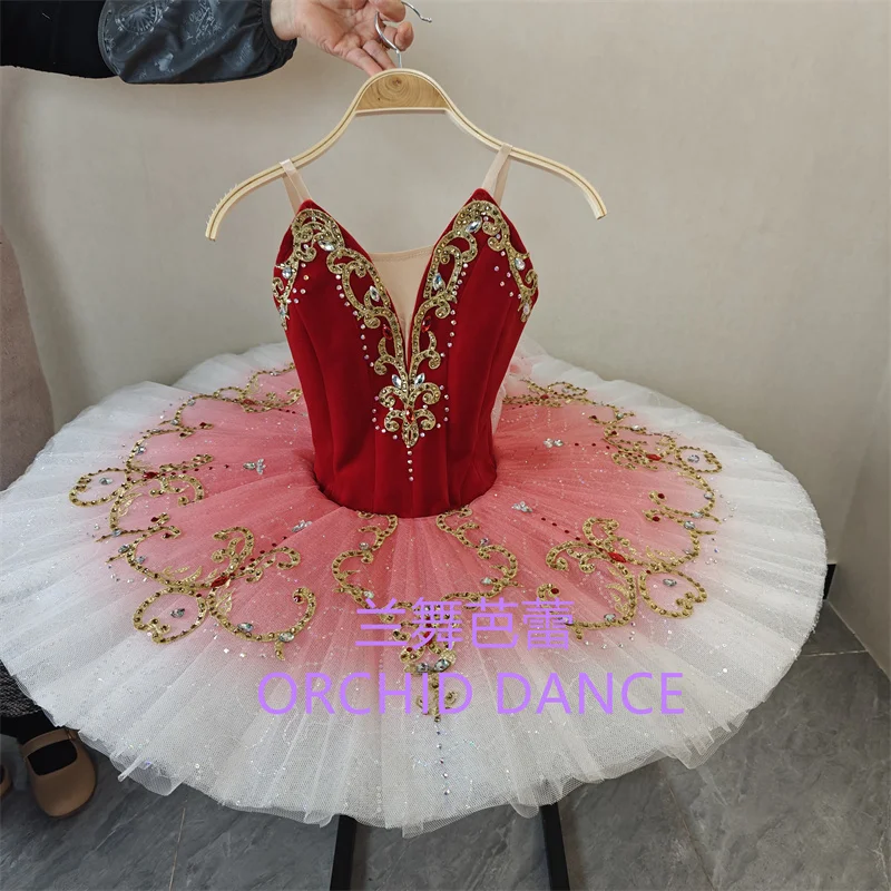 

BT01744 Professional Custom Size Custom Color Kids Girls Women Adult Red Ballet Tutu Costumes