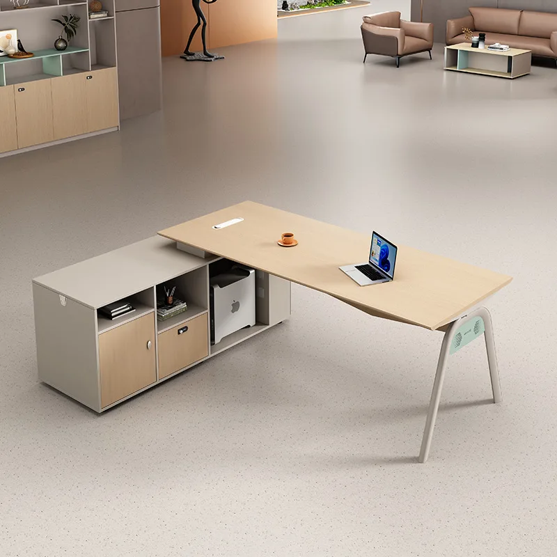 

New simple modern manager table President's desk Fashion boss table Single class desk Supervisor table and chair combination