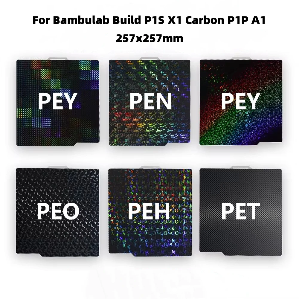 

Стальной пружинный лист Bambulab, лист Pei 257x257 мм, пластина P1s, Бамбуковая пластина, лабораторная гладкая пластина Bambulabs X1 Carbon P1P A1