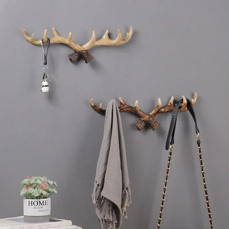 Wall Décor Antlers hook key holder coat hooks towel wall hooks For Bathroom Clothes Livingroom Kitchen Accessories