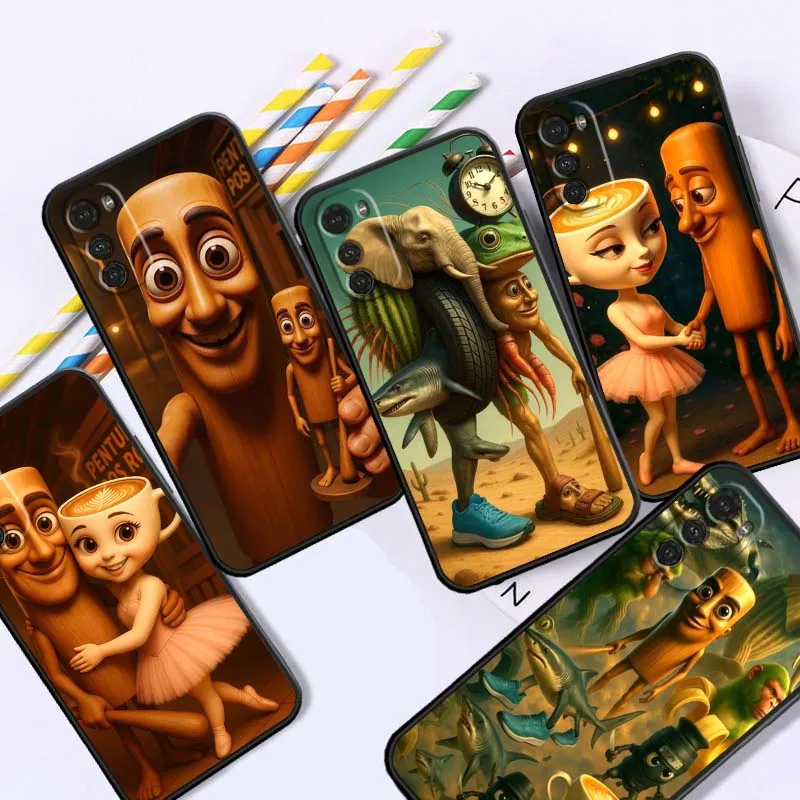 

Tung Tung Tung Sahur Cool For Motorola G85 Edge 50 G24 G35 G14 G04 40 G72 G34 G G54 G13 G32 5G Black Phone Case Cover