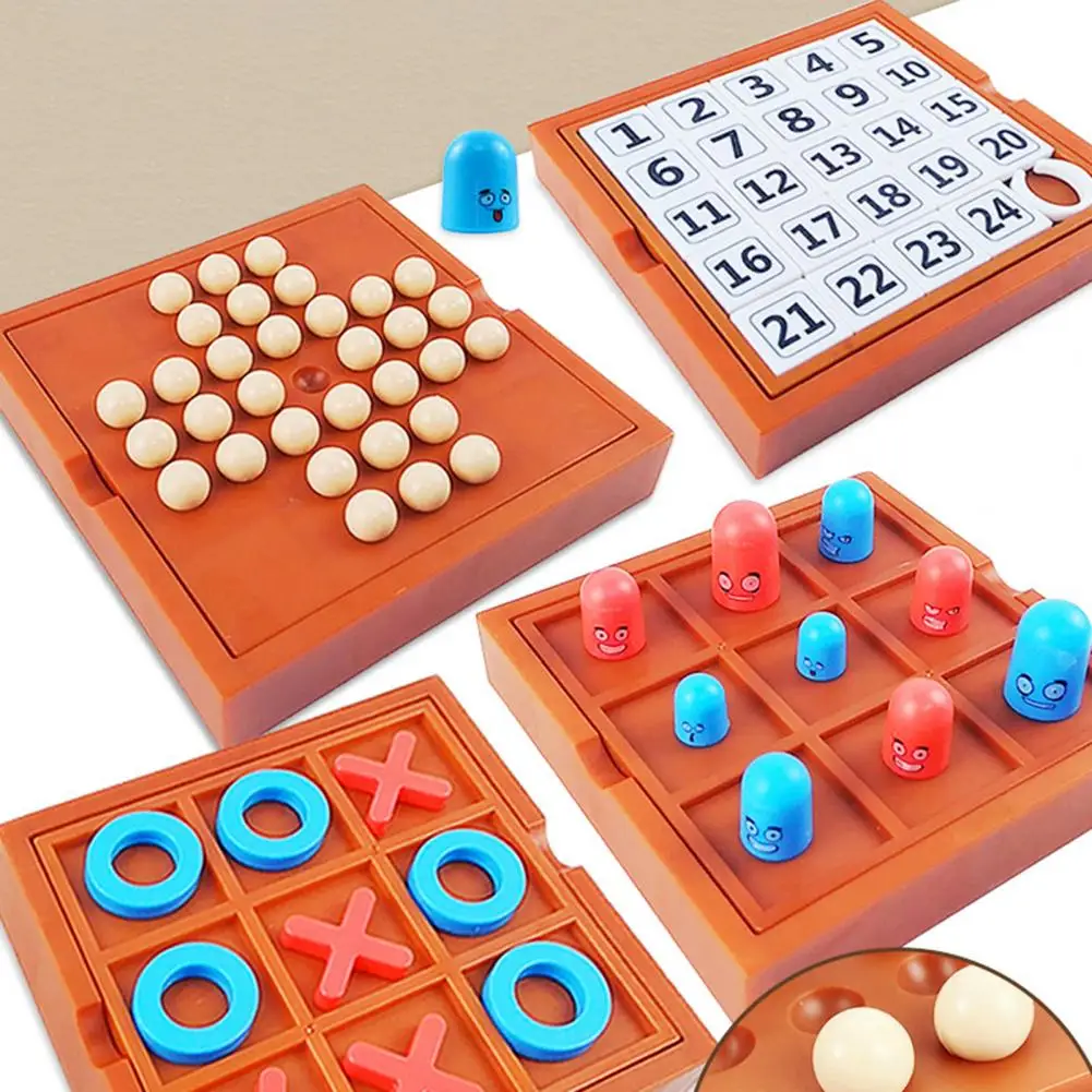 1 Set Lightweight Brain Puzzle Toy Detailed Kid Board Game Interactive Tic-Tac-Toe Board Game  Thinking Ability