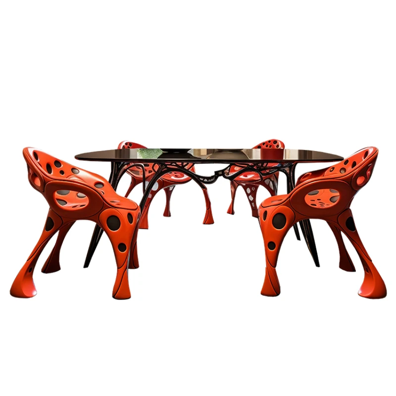 Art Dining Table and Chair Combination, Restaurant Creative Aesthetic Furniture International Hall A3