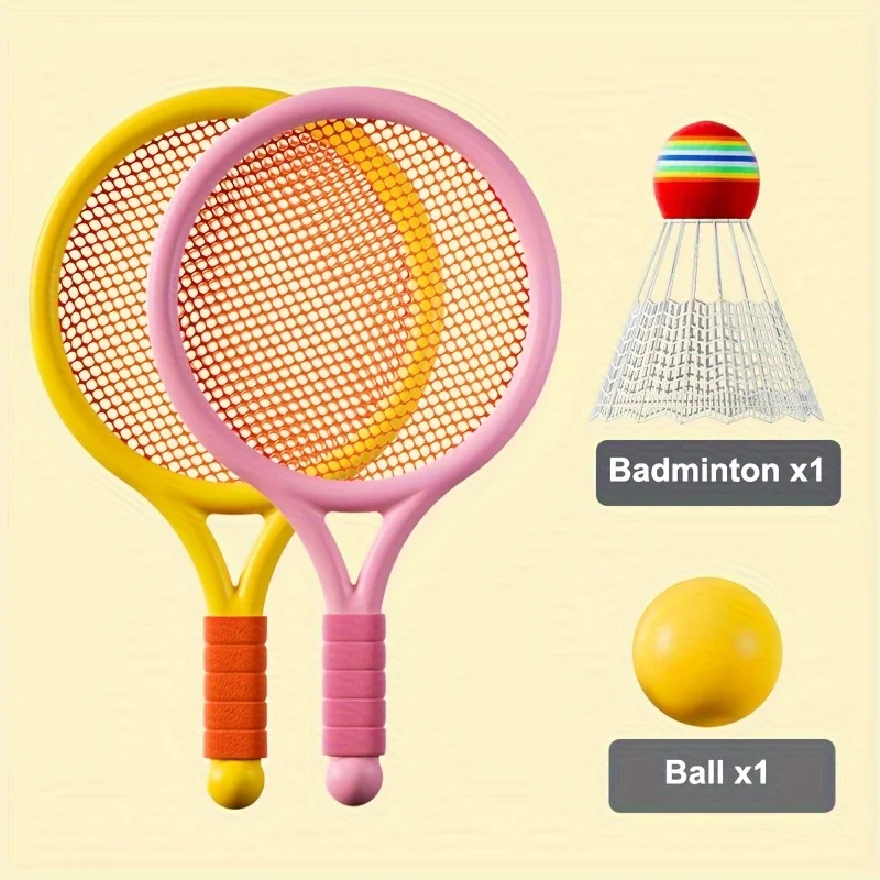 sports tennis racket interactive game  Badminton racket indoor and outdooractivity parent-child interaction  puzzle toy ball