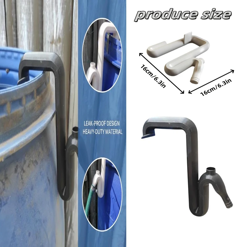 

1pcs Self Priming Siphon Hose No-Drill Overflow Pipe Auto Drain And Fill Rainwater Transfer Overflow Pipe Tools Garden Hose Hook