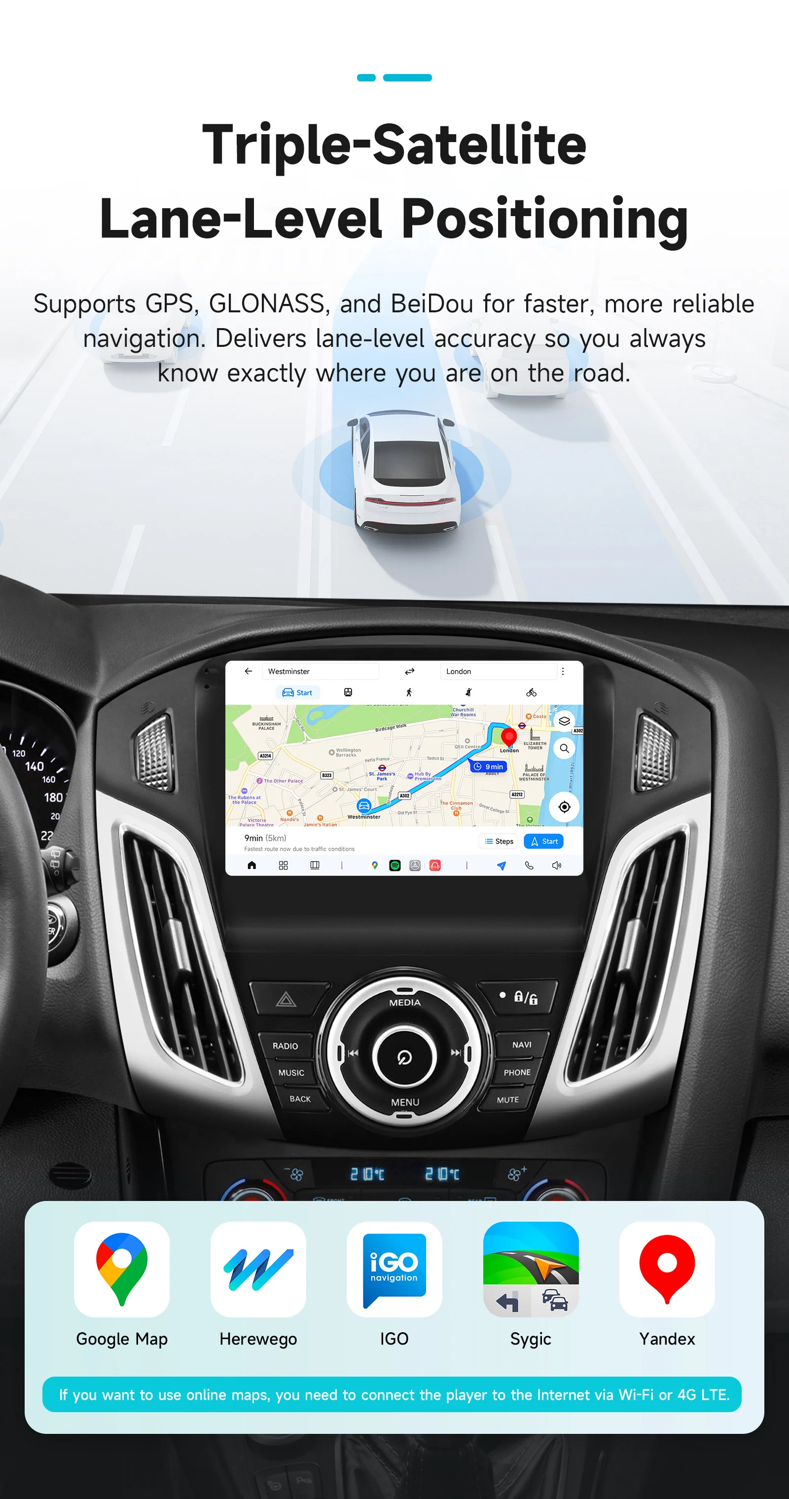 Hizpo 2K Bildschirm Android Auto für Ford Focus 3 Mk 3 2011 - 2019 Auto-Infotainment 3D HD Multimedia-Player Stereo Kabelloses Carplay – Detail 27