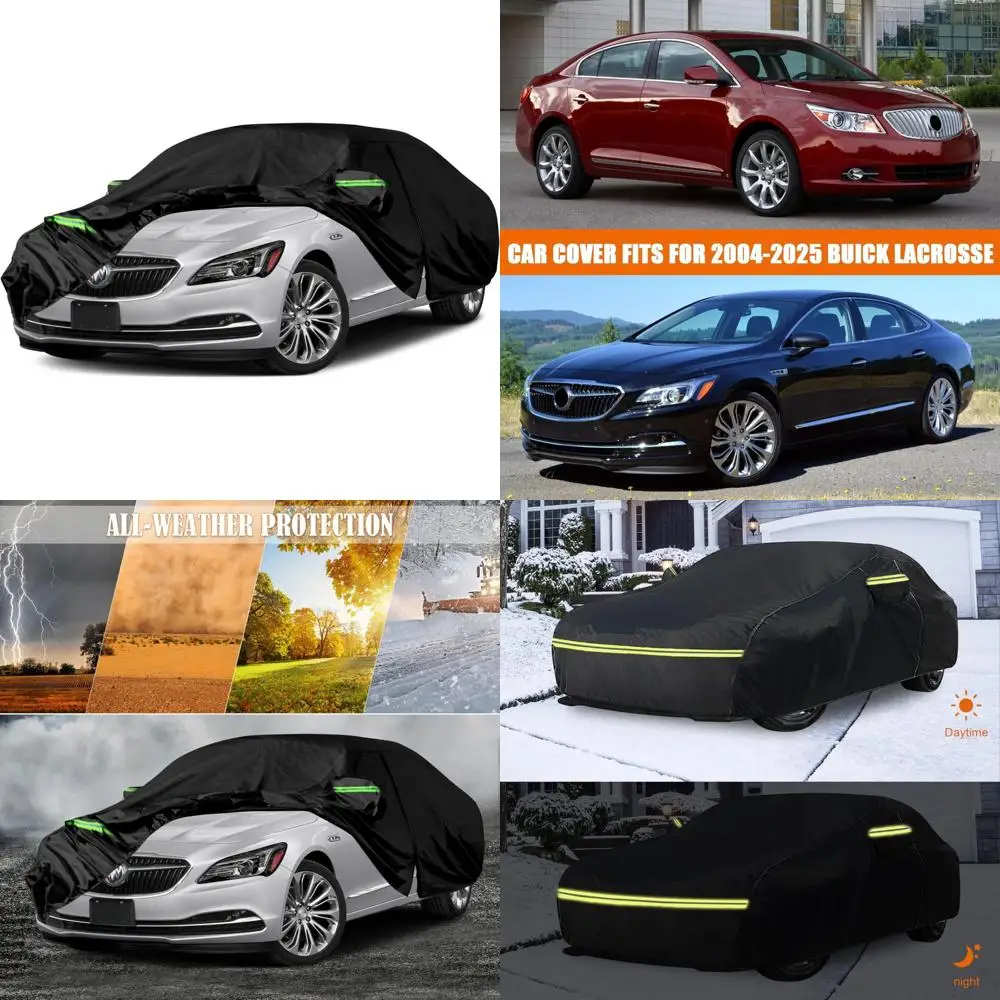 

All-Weather 6-Layer Waterproof Car Cover with Zipper Door and Windproof Bands for 2004-2025 LaCrosse Models