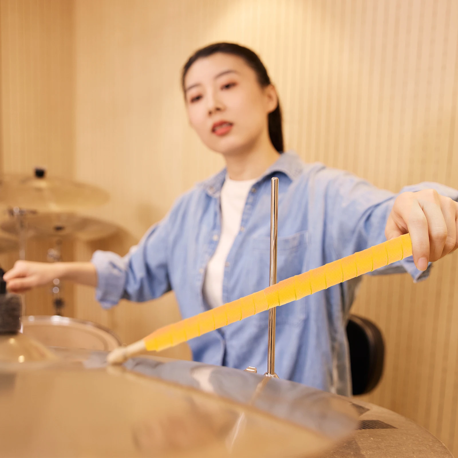 2 Pcs Drumstick Anti-slip Belt Wrap Tape Drumsticks Kit Accessories Electronic Sweat Non-slip PU Wrapping