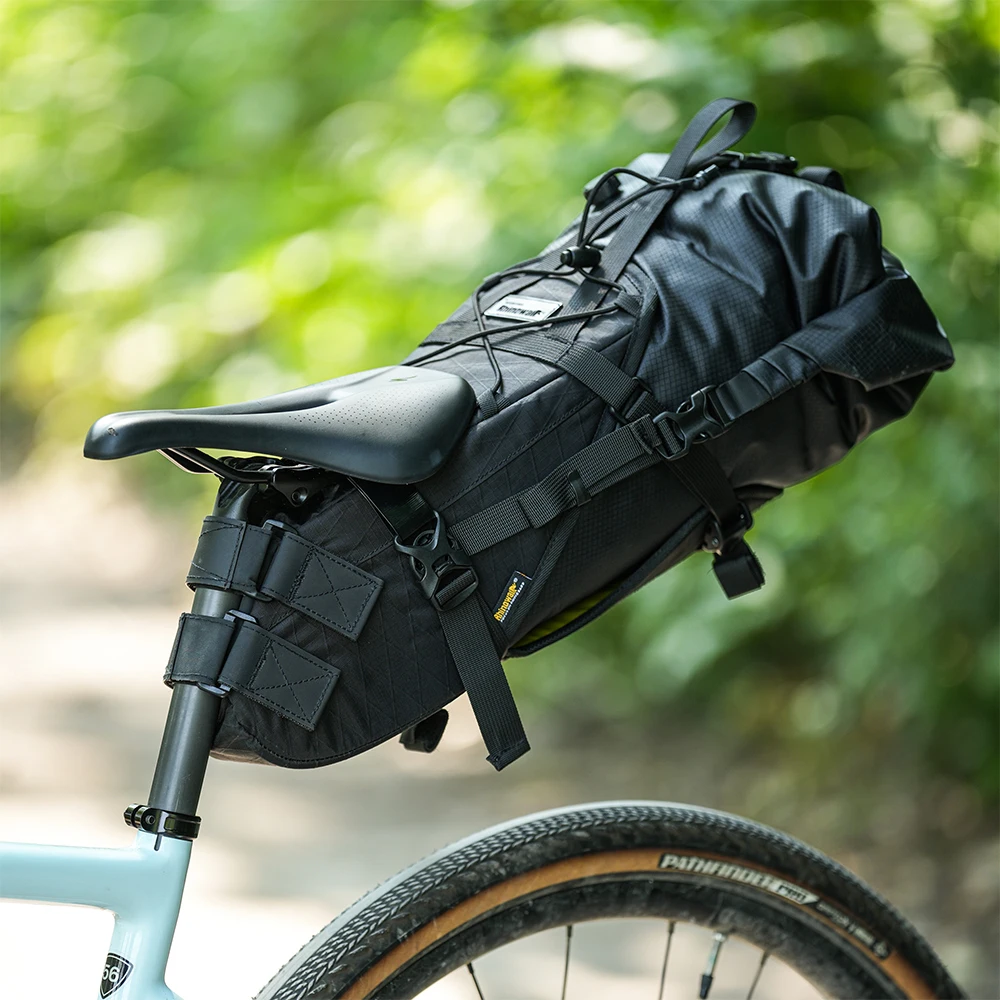 حقيبة سرج الدراجة ذات سعة كبيرة مقاومة للماء من rinowalk ، حقيبة جافة قابلة للإزالة لـ MTB ، حصى للطرق ، سعة كبيرة ، مستقرة ، لا تهتز ، ركوب الدراجات #6